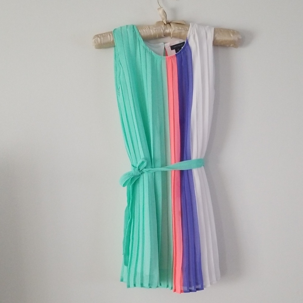 Tommy Hilfiger big girls multi color pleated dress